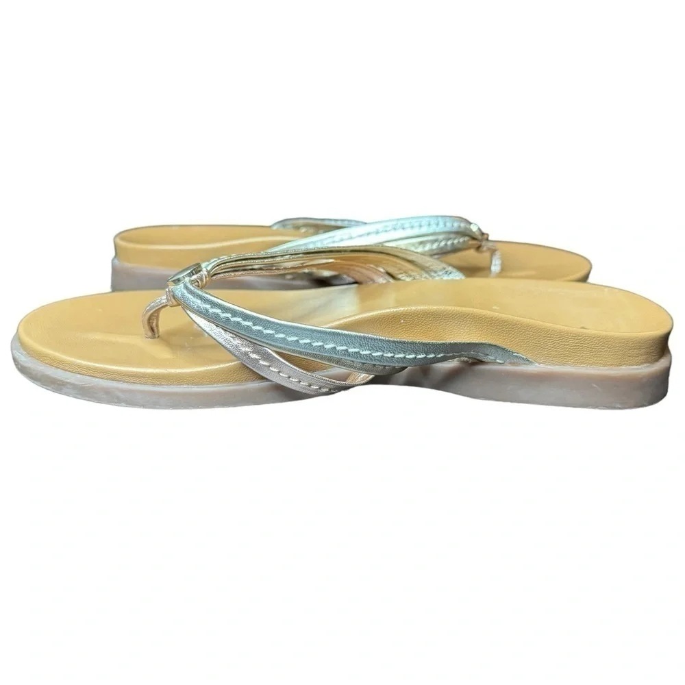 Vionic Palm Catalina Mixed Metallic Sandal size 7 Tan
